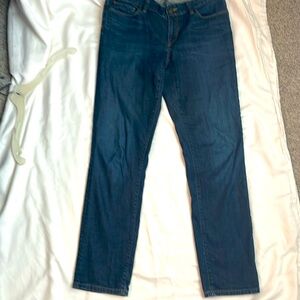 Loft slightly distress jeans, size 6 curvy, straight